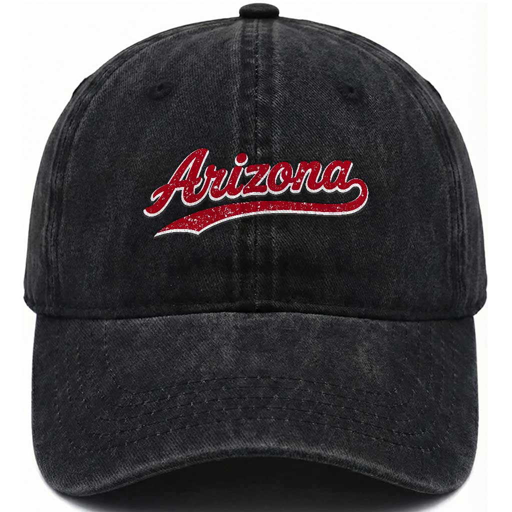 Arizona Varsity Script Classic Sports Jersey Style Washed Cotton Baseball Cap