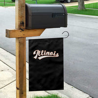 Illinois Vintage Orange Varsity Script Text Classic Sports Jersey Style Garden Flag