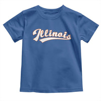 Illinois Vintage Orange Varsity Script Text Classic Sports Jersey Style Toddler T Shirt