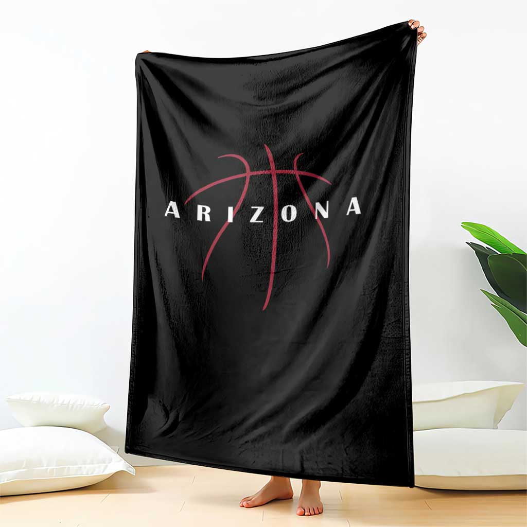 Arizona Fan Basketball Grooves Graphic AZ State Throw Blanket