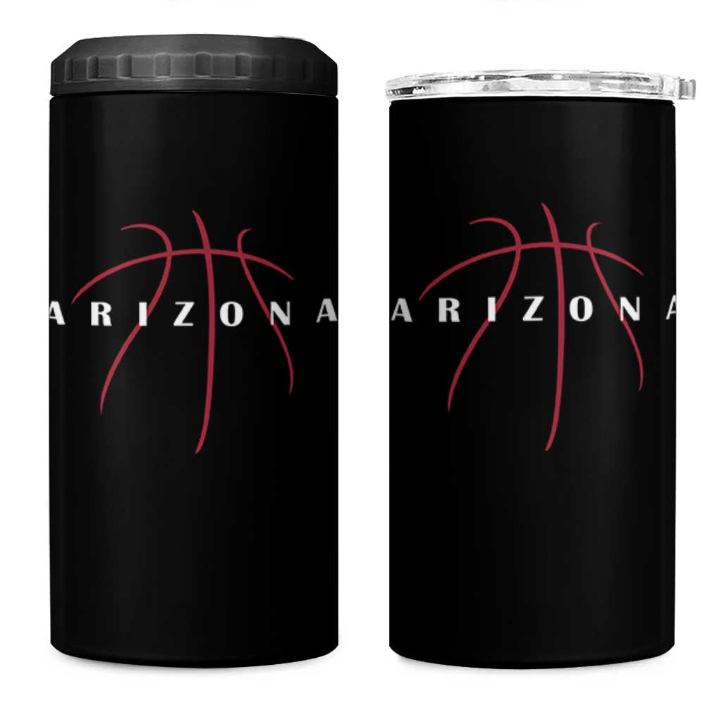 Arizona Fan Basketball Grooves Graphic AZ State 4 in 1 Can Cooler Tumbler