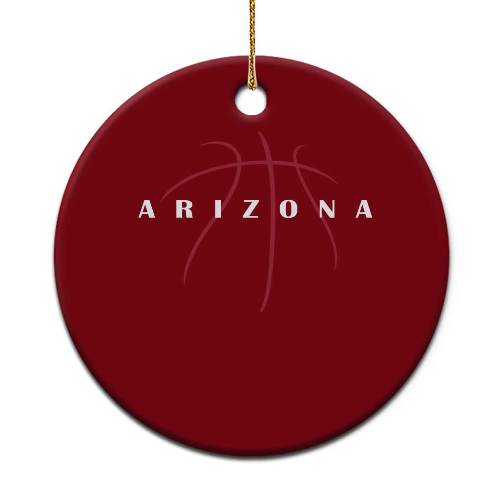 Arizona Fan Basketball Grooves Graphic AZ State Ceramic Ornament
