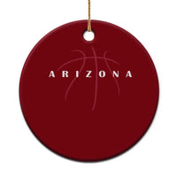 Arizona Fan Basketball Grooves Graphic AZ State Ceramic Ornament