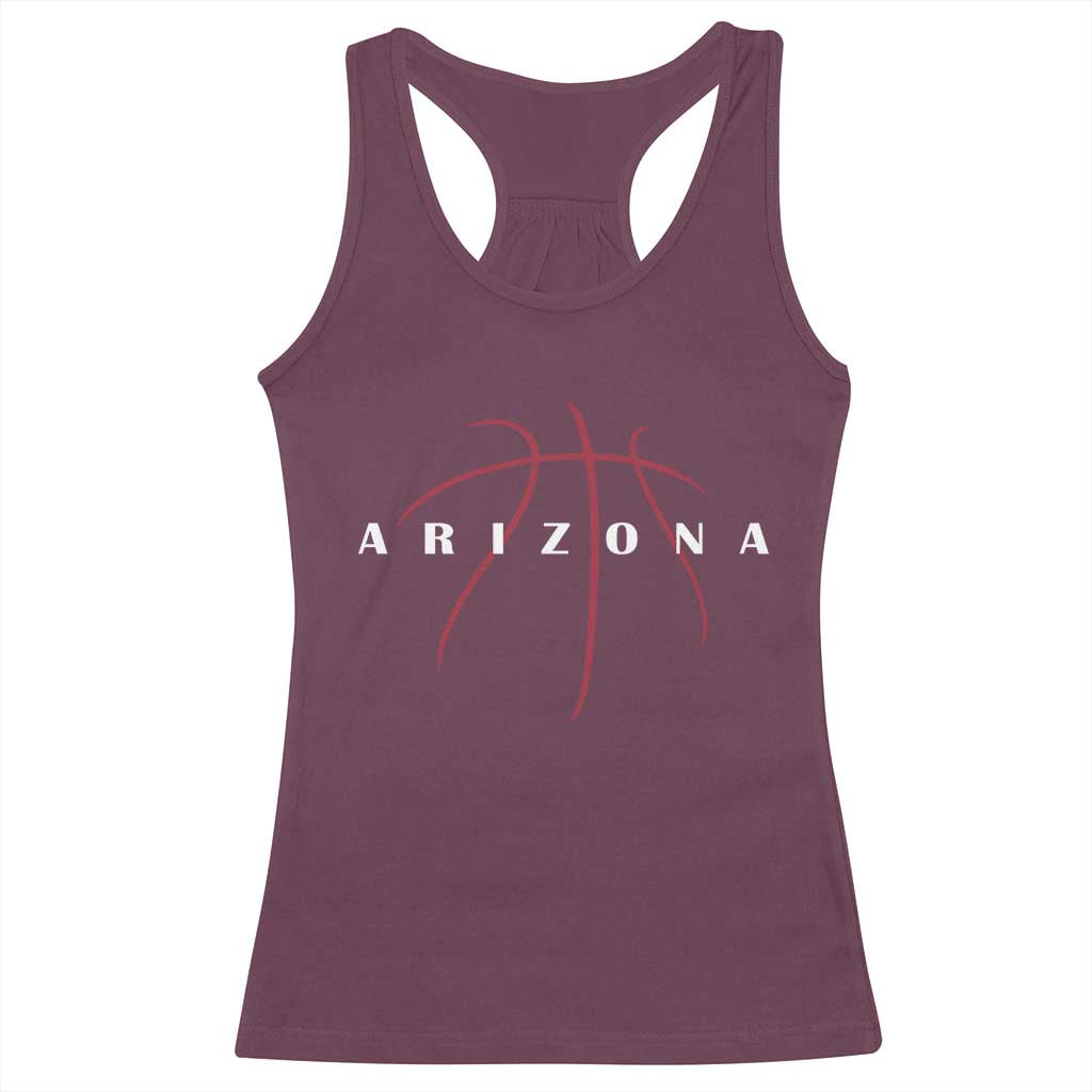 Arizona Fan Basketball Grooves Graphic AZ State Racerback Tank Top