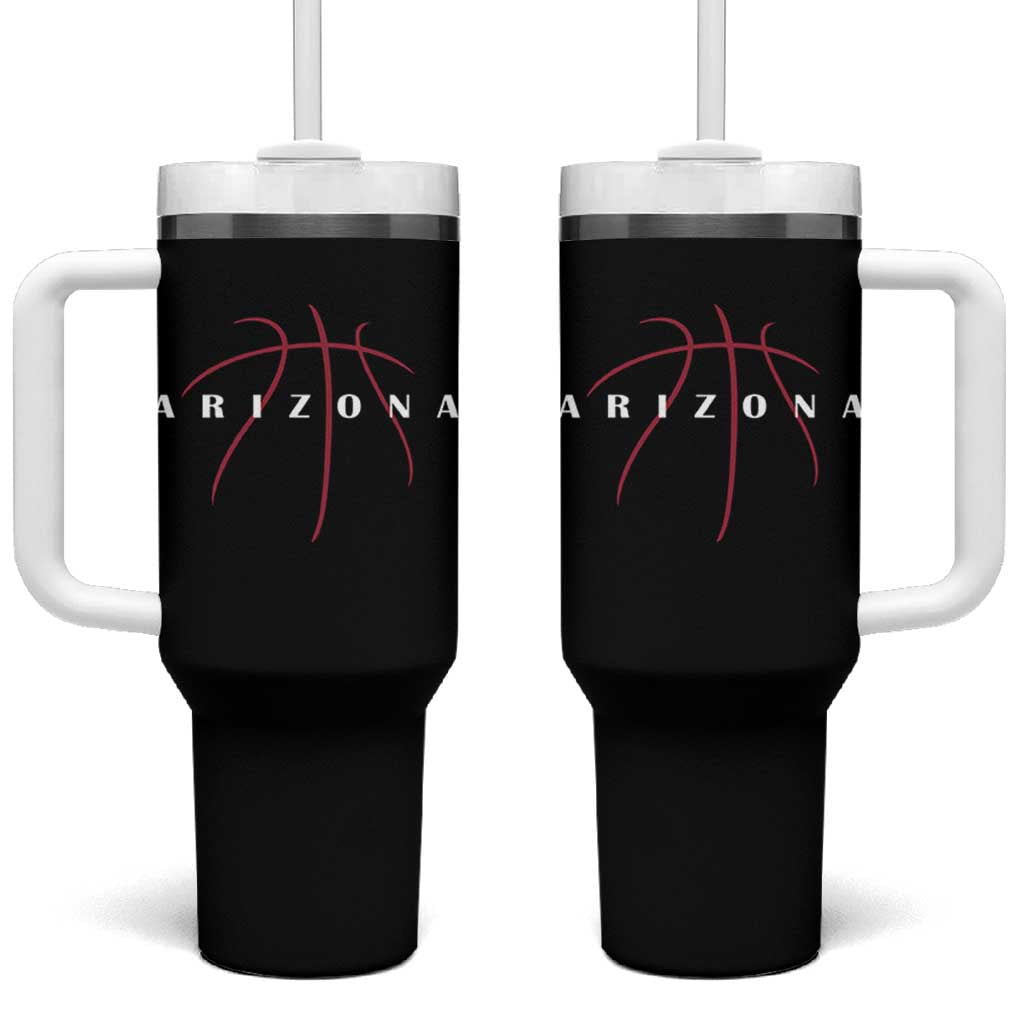 Arizona Fan Basketball Grooves Graphic AZ State Tumbler With Handle