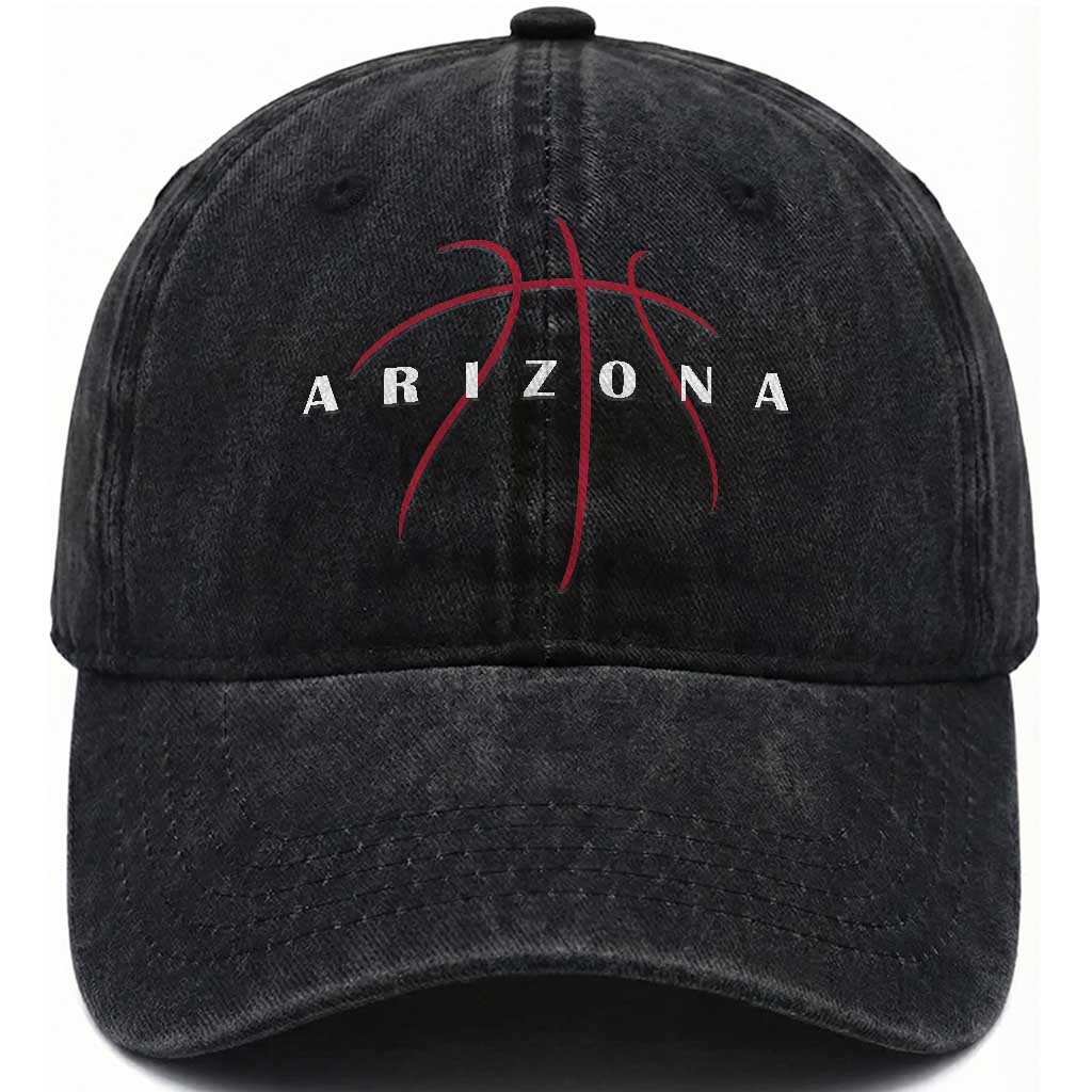 Arizona Fan Basketball Grooves Graphic AZ State Washed Cotton Baseball Cap