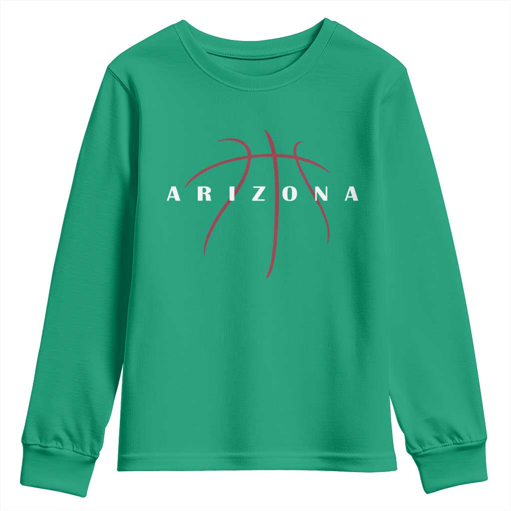 Arizona Fan Basketball Grooves Graphic AZ State Youth Sweatshirt