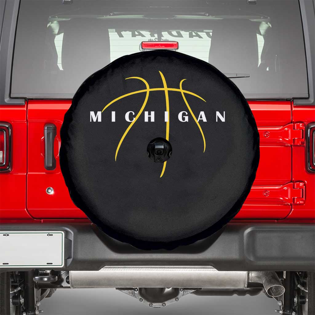 Michigan Fan Basketball Grooves Graphic MI State Spare Tire Cover