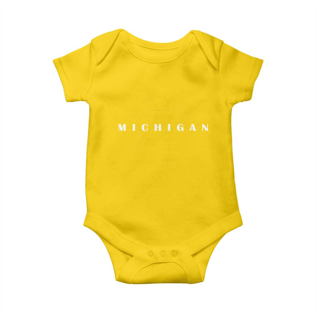 Michigan Fan Basketball Grooves Graphic MI State Baby Onesie