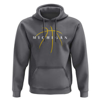 Michigan Fan Basketball Grooves Graphic MI State Hoodie