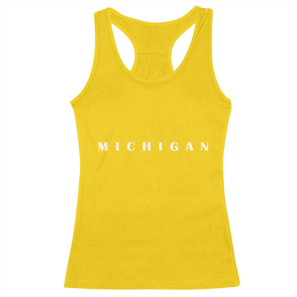 Michigan Fan Basketball Grooves Graphic MI State Racerback Tank Top