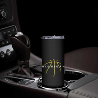 Michigan Fan Basketball Grooves Graphic MI State Skinny Tumbler