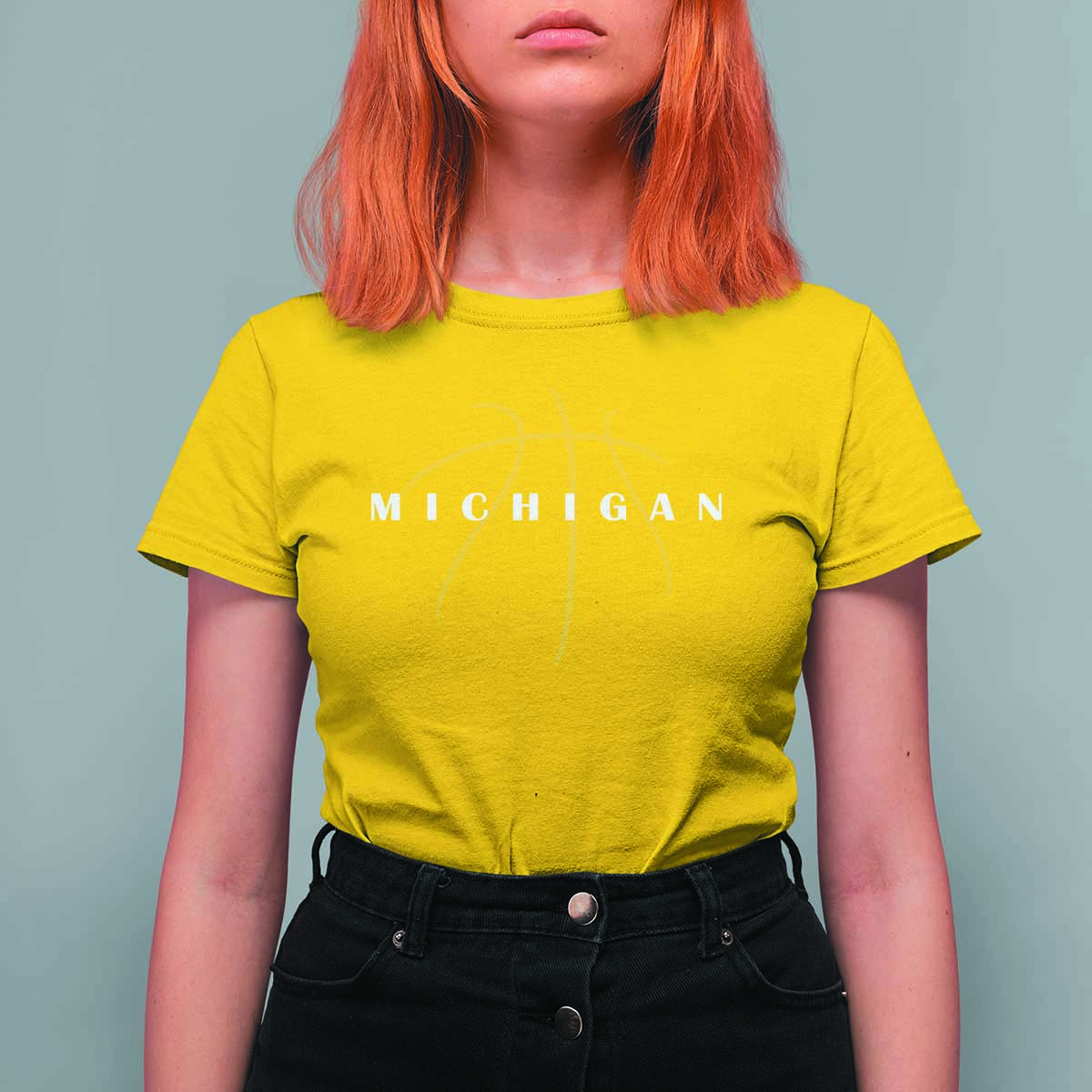 Michigan Fan Basketball Grooves Graphic MI State T Shirt For Women