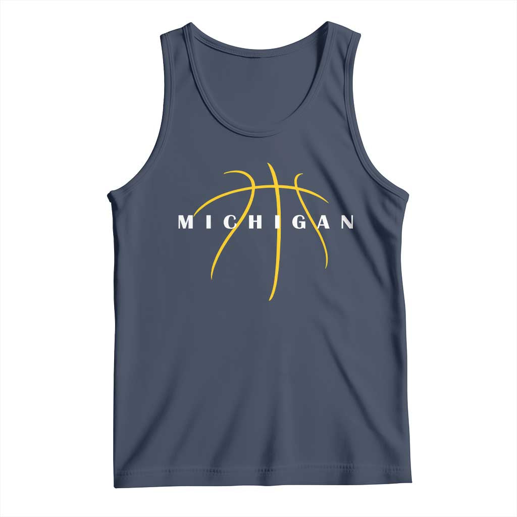 Michigan Fan Basketball Grooves Graphic MI State Tank Top