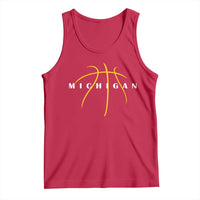 Michigan Fan Basketball Grooves Graphic MI State Tank Top