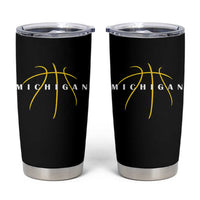 Michigan Fan Basketball Grooves Graphic MI State Tumbler Cup