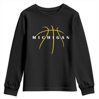 Michigan Fan Basketball Grooves Graphic MI State Youth Sweatshirt