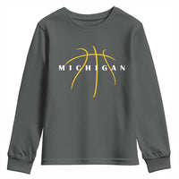 Michigan Fan Basketball Grooves Graphic MI State Youth Sweatshirt