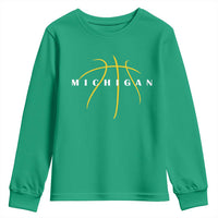 Michigan Fan Basketball Grooves Graphic MI State Youth Sweatshirt