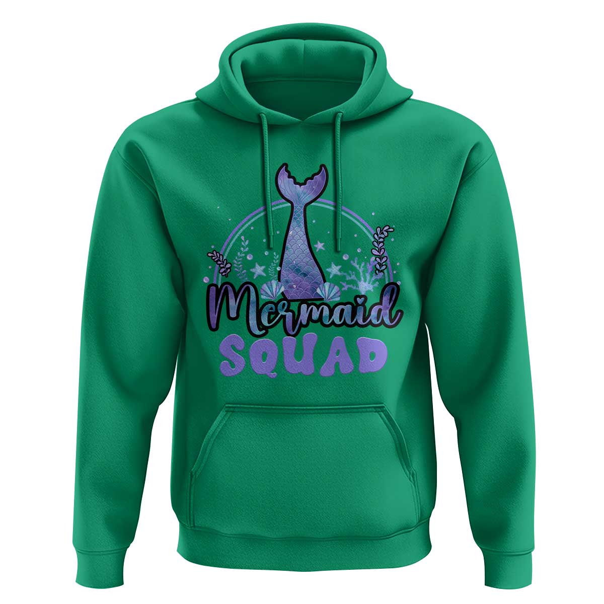 Mermaid Squad Hoodie Birthday Party Girl B-Day Ocean - Wonder Print Shop