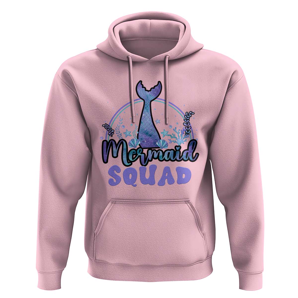Mermaid Squad Hoodie Birthday Party Girl B-Day Ocean - Wonder Print Shop