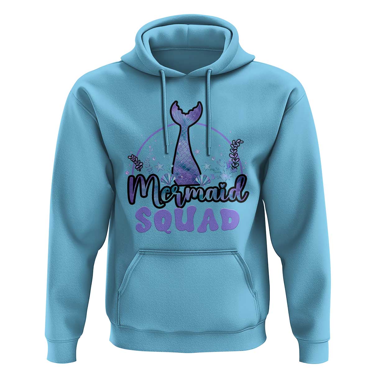 Mermaid Squad Hoodie Birthday Party Girl B-Day Ocean - Wonder Print Shop