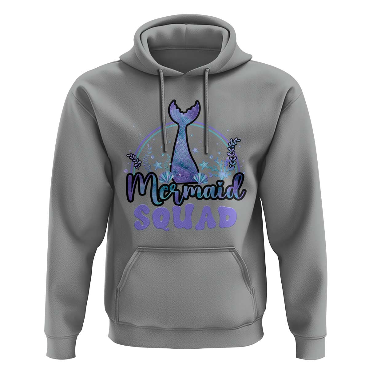 Mermaid Squad Hoodie Birthday Party Girl B-Day Ocean - Wonder Print Shop