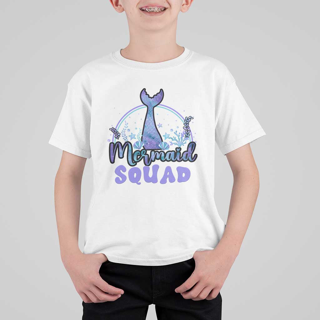 Mermaid Squad T Shirt For Kid Birthday Party Girl B-Day Ocean - Wonder Print Shop