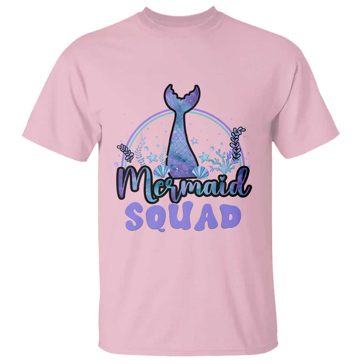 Mermaid Squad T Shirt Birthday Party Girl B-Day Ocean - Wonder Print Shop