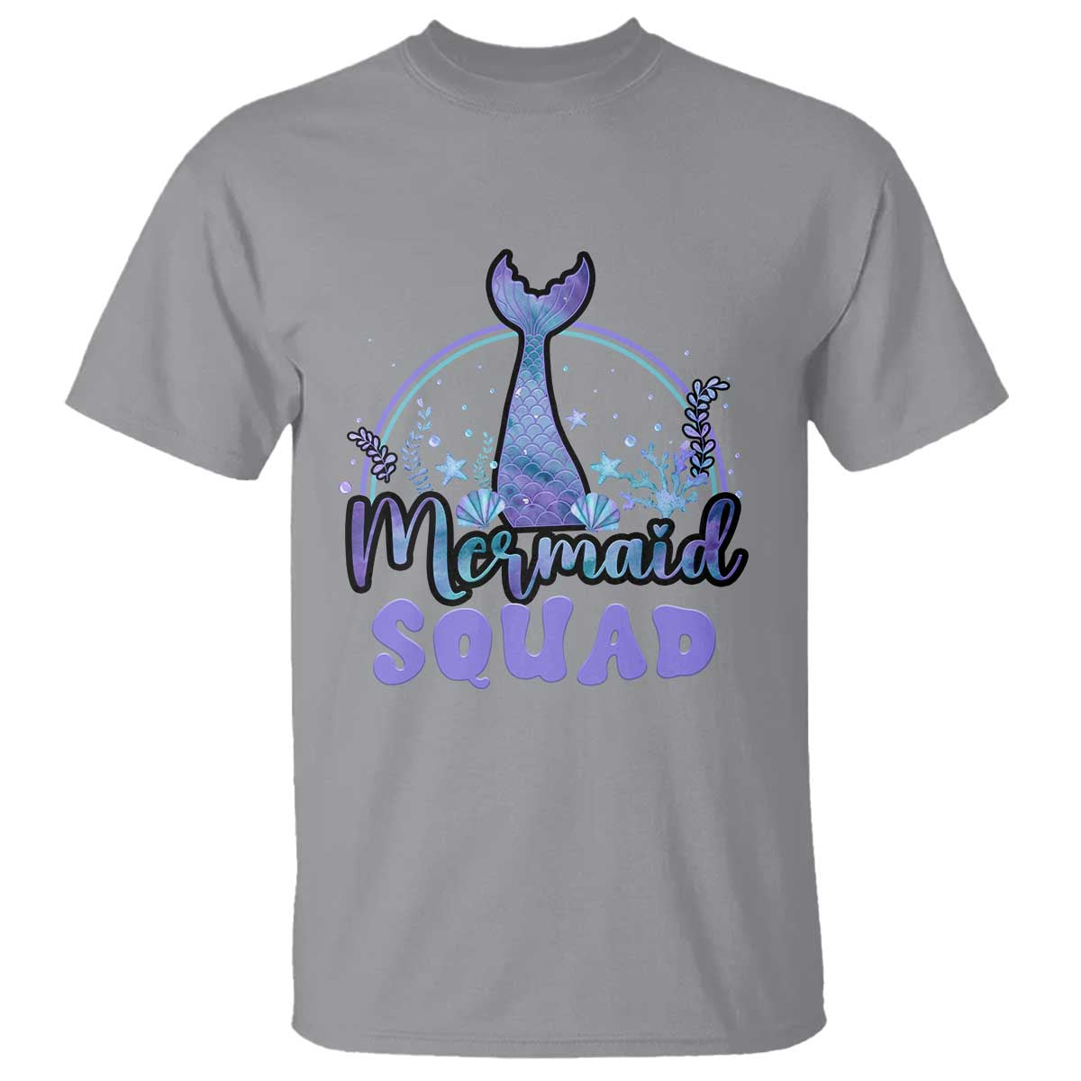 Mermaid Squad T Shirt Birthday Party Girl B-Day Ocean - Wonder Print Shop