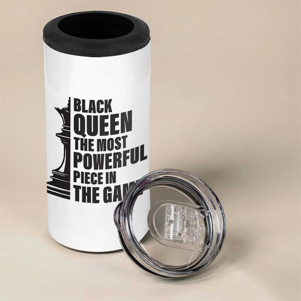 Chess Lover 4 in 1 Can Cooler Tumbler Black Queen The Most Powerful Piece In The Game Checkmate