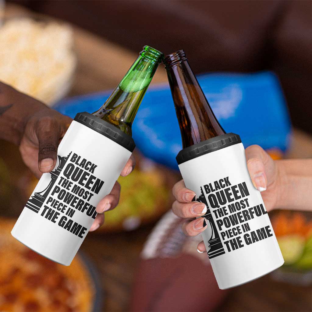 Chess Lover 4 in 1 Can Cooler Tumbler Black Queen The Most Powerful Piece In The Game Checkmate