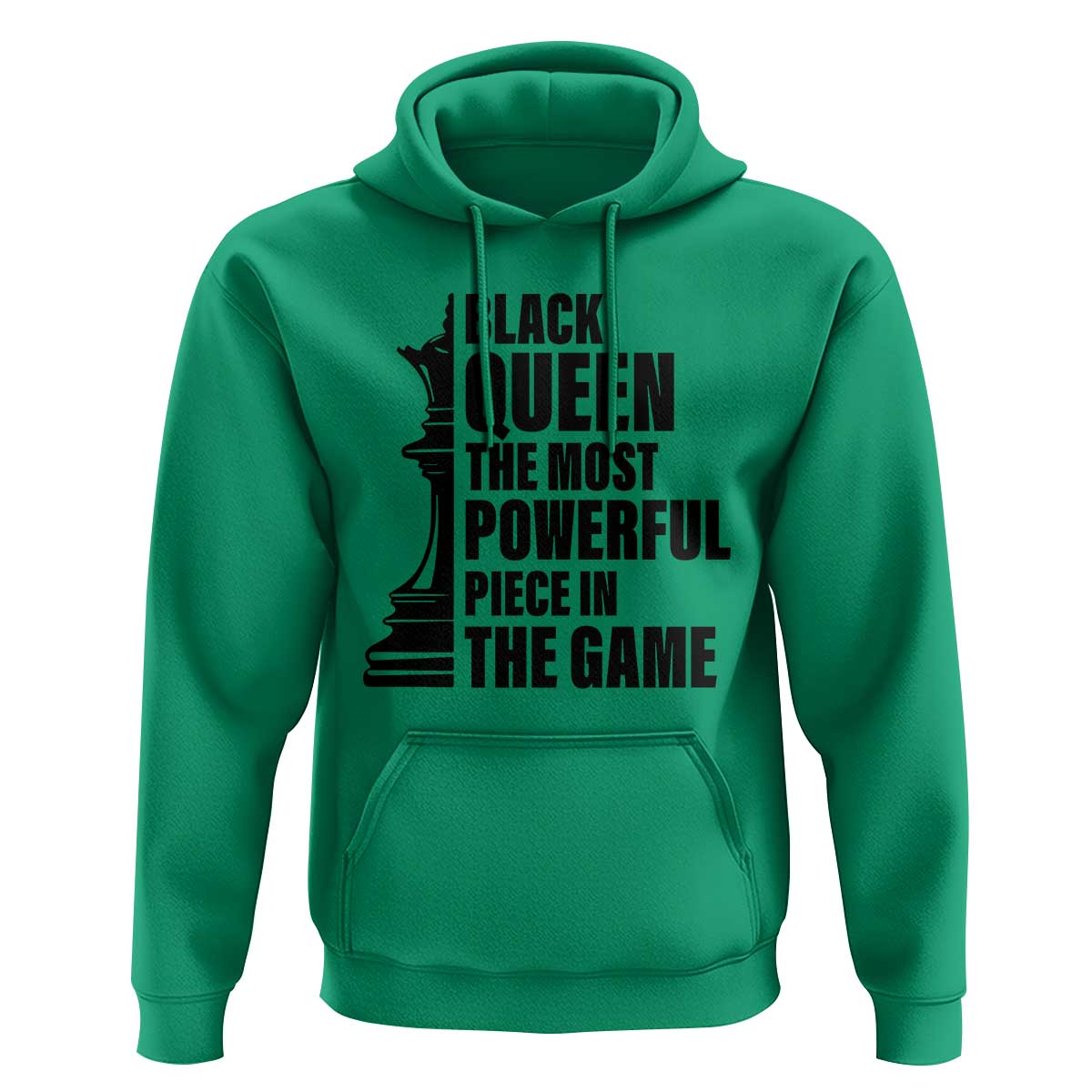 Chess Lover Hoodie Black Queen The Most Powerful Piece In The Game Checkmate - Wonder Print Shop