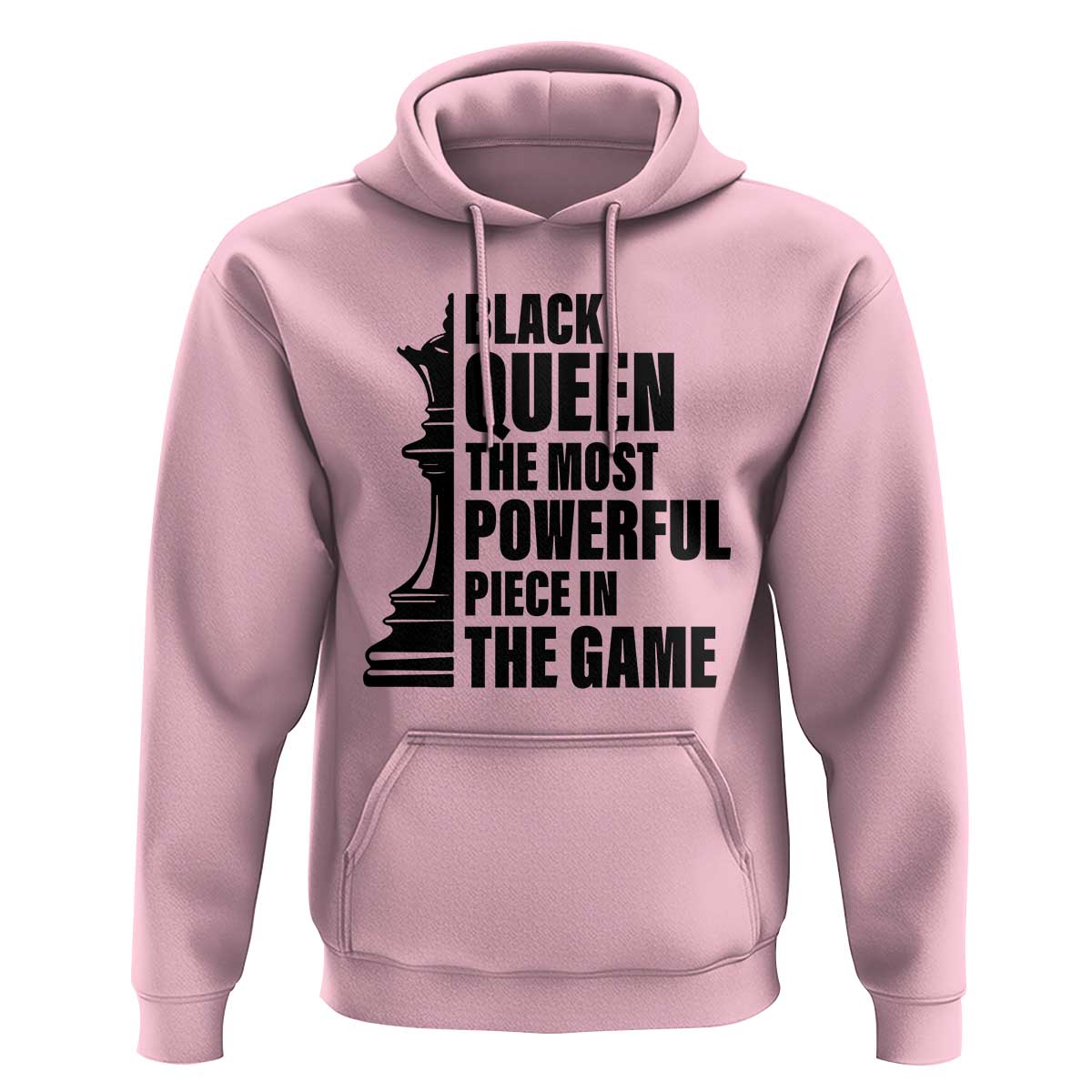 Chess Lover Hoodie Black Queen The Most Powerful Piece In The Game Checkmate - Wonder Print Shop