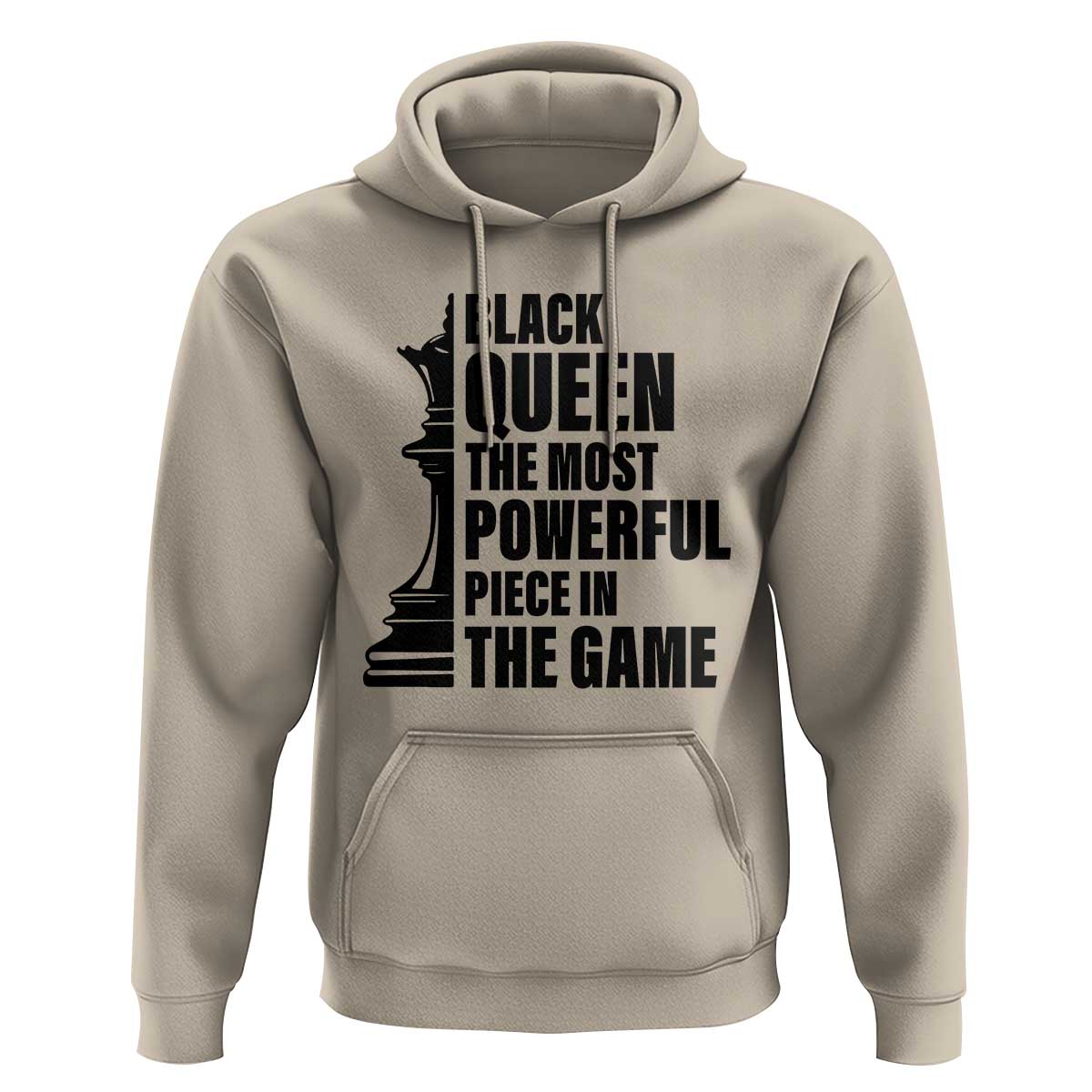 Chess Lover Hoodie Black Queen The Most Powerful Piece In The Game Checkmate - Wonder Print Shop