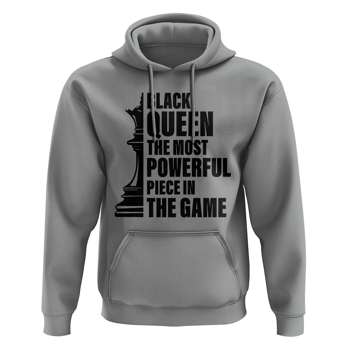Chess Lover Hoodie Black Queen The Most Powerful Piece In The Game Checkmate - Wonder Print Shop