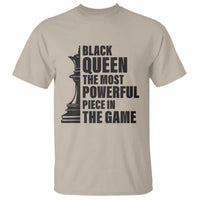 Chess Lover T Shirt Black Queen The Most Powerful Piece In The Game Checkmate TS11