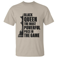 Chess Lover T Shirt Black Queen The Most Powerful Piece In The Game Checkmate - Wonder Print Shop
