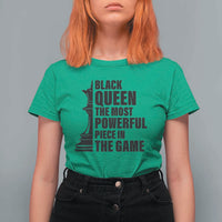 Chess Lover T Shirt For Women Black Queen The Most Powerful Piece In The Game Checkmate TS11