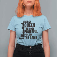 Chess Lover T Shirt For Women Black Queen The Most Powerful Piece In The Game Checkmate TS11