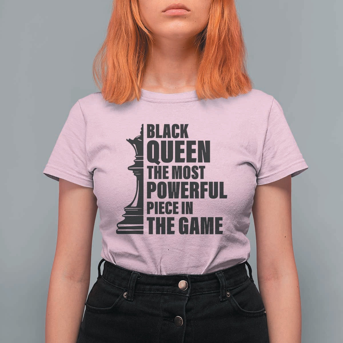 Chess Lover T Shirt For Women Black Queen The Most Powerful Piece In The Game Checkmate TS11