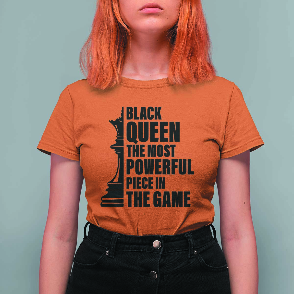 Chess Lover T Shirt For Women Black Queen The Most Powerful Piece In The Game Checkmate - Wonder Print Shop