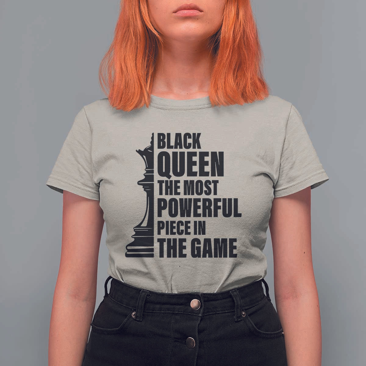 Chess Lover T Shirt For Women Black Queen The Most Powerful Piece In The Game Checkmate - Wonder Print Shop