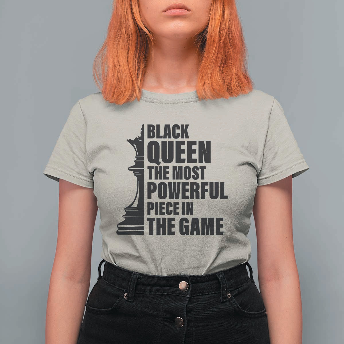 Chess Lover T Shirt For Women Black Queen The Most Powerful Piece In The Game Checkmate TS11