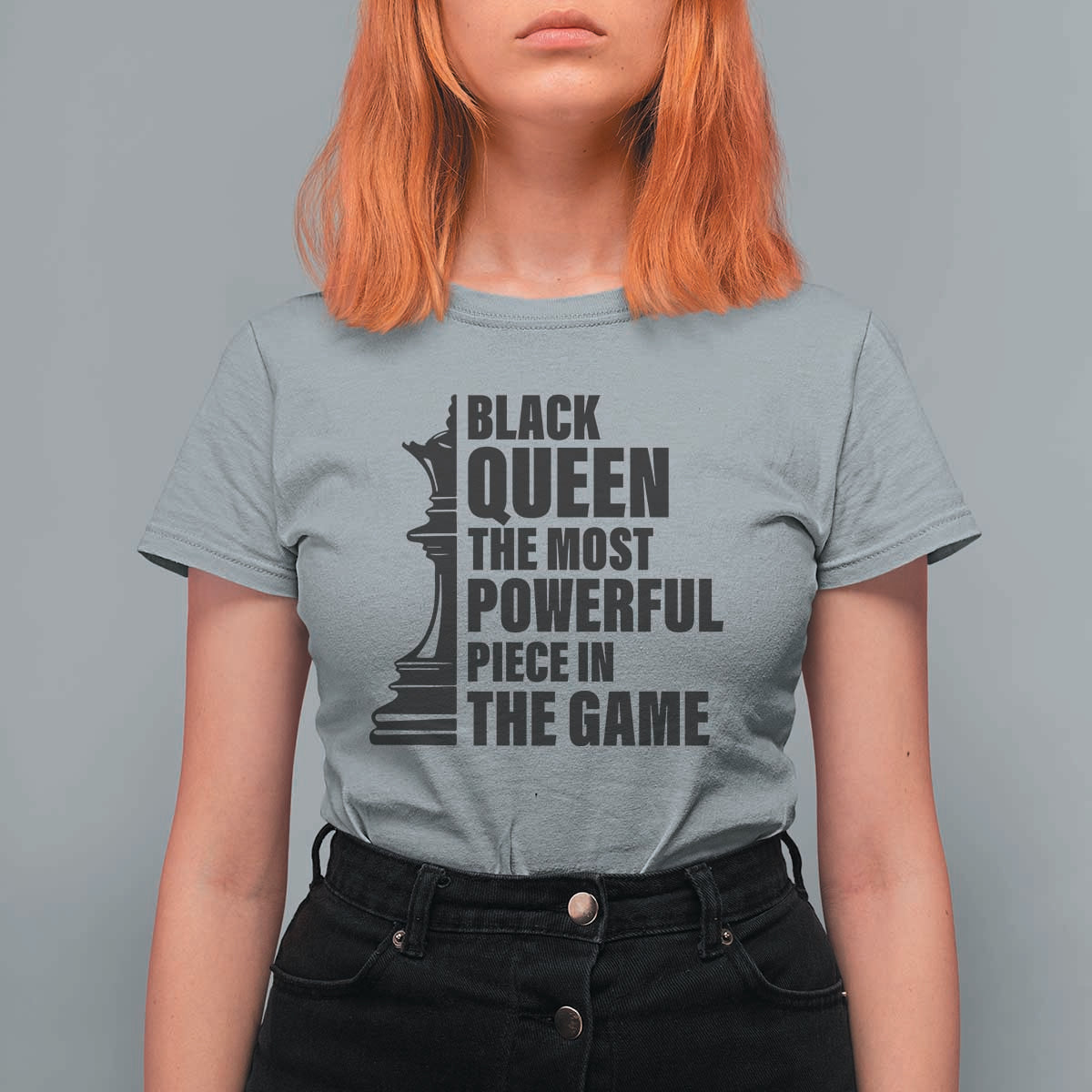 Chess Lover T Shirt For Women Black Queen The Most Powerful Piece In The Game Checkmate TS11