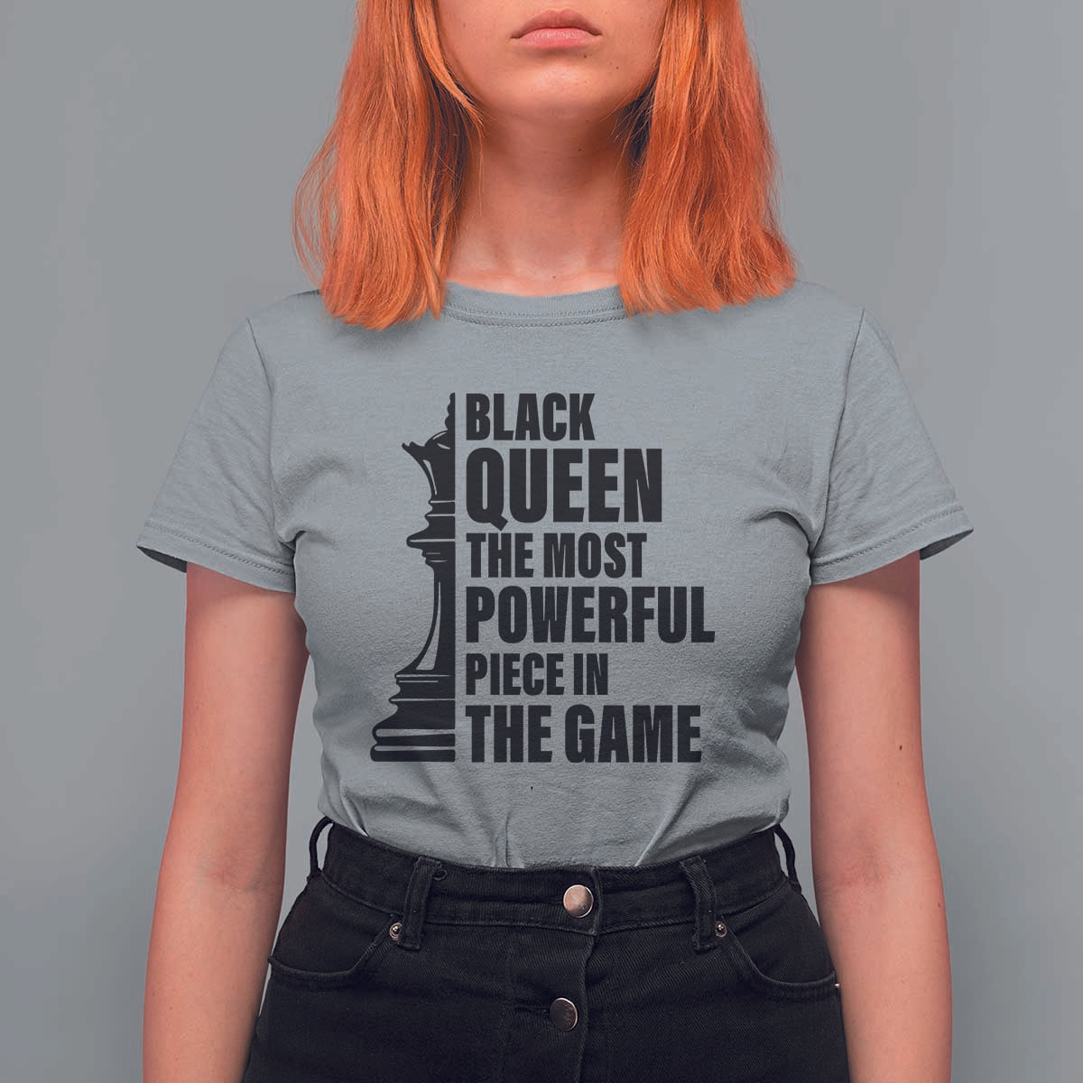 Chess Lover T Shirt For Women Black Queen The Most Powerful Piece In The Game Checkmate - Wonder Print Shop