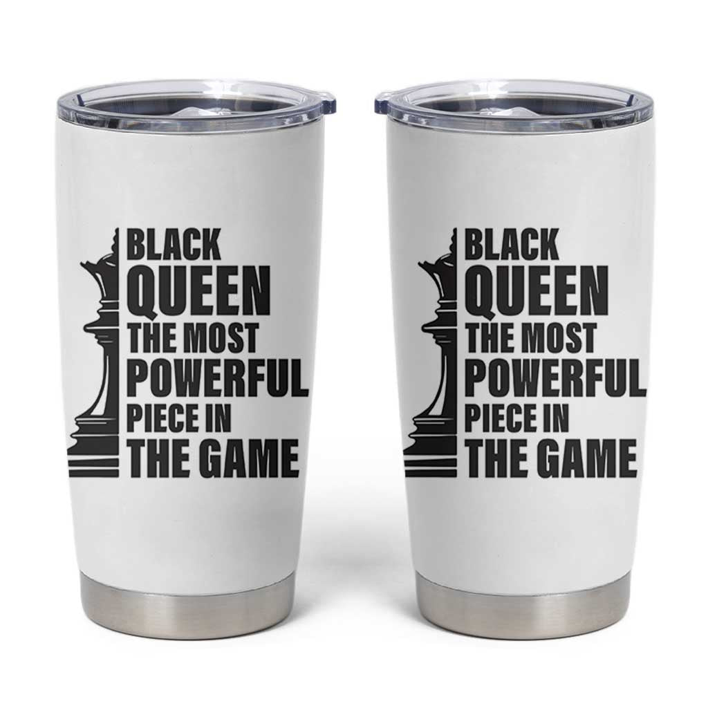 Chess Lover Tumbler Cup Black Queen The Most Powerful Piece In The Game Checkmate