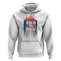 LGBTQ Hoodie Love Is Love Pride Rainbow Cloud Rain Flag - Wonder Print Shop