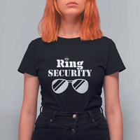 Funny Ring Security T Shirt For Women Wedding Bearer Boy Vintage Sunglasses - Wonder Print Shop