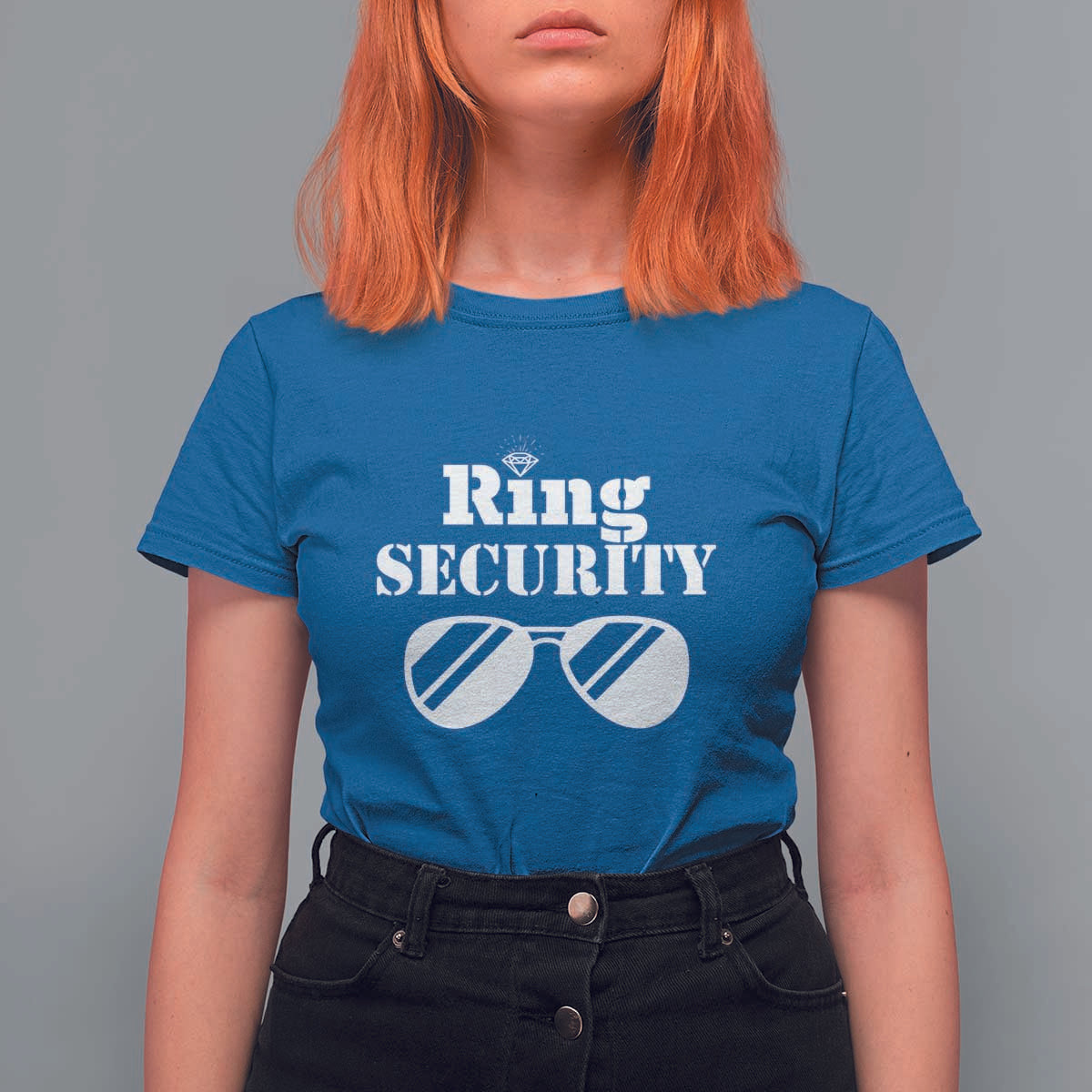 Funny Ring Security T Shirt For Women Wedding Bearer Boy Vintage Sunglasses - Wonder Print Shop